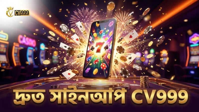 CV999 ক্যাসিনো মোবাইল থেকে দ্রুত সাইনআপ সম্পন্ন করুন