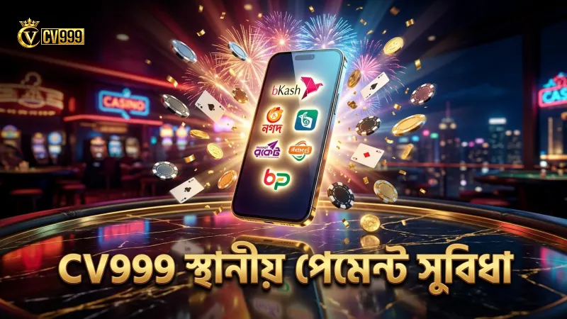 CV999-এ স্থানীয় পেমেন্ট সুবিধা দিয়ে বাজি ধরা সহজ।