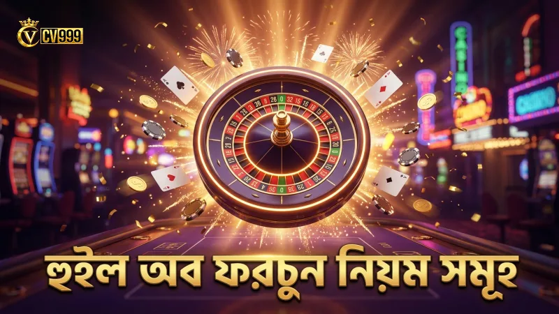 হুইল অব ফরচুনের নিয়ম ও কাঠামো স্পষ্টভাবে ব্যাখ্যা করে।